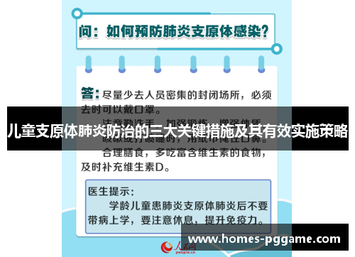 儿童支原体肺炎防治的三大关键措施及其有效实施策略