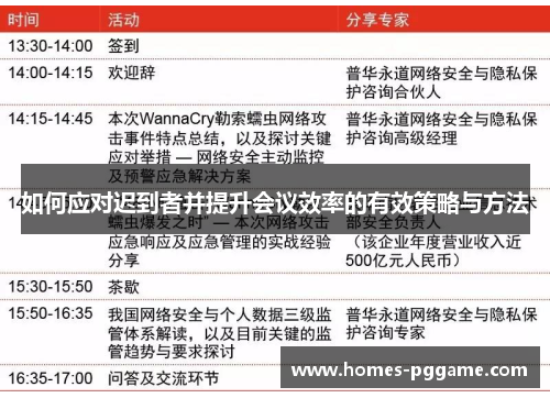 如何应对迟到者并提升会议效率的有效策略与方法