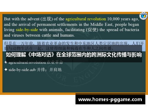 如何理解《中场对话》在全球范围内的跨洲际文化传播与影响